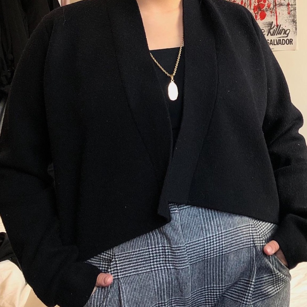 Oak + Fort Black Cardigan